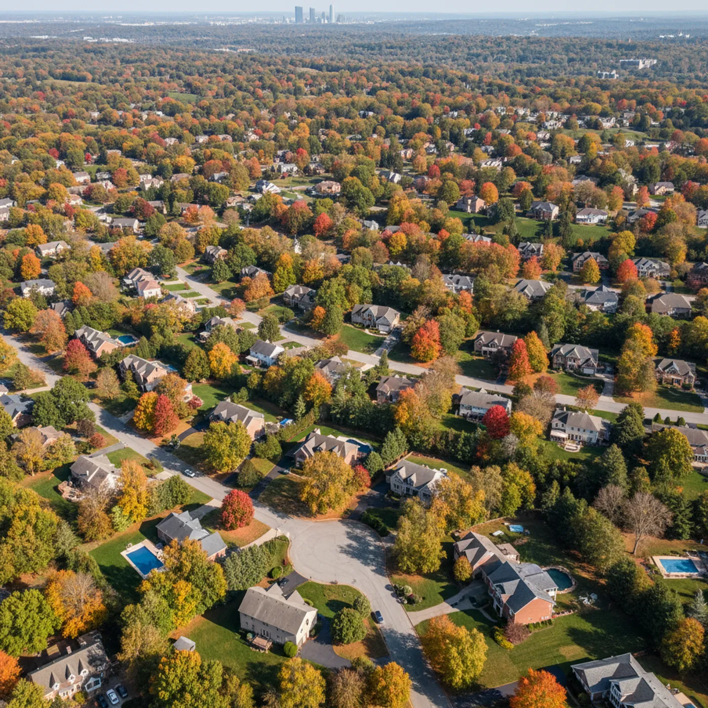 Residential neighborhood in Allegheny County near Pittsburgh, PA