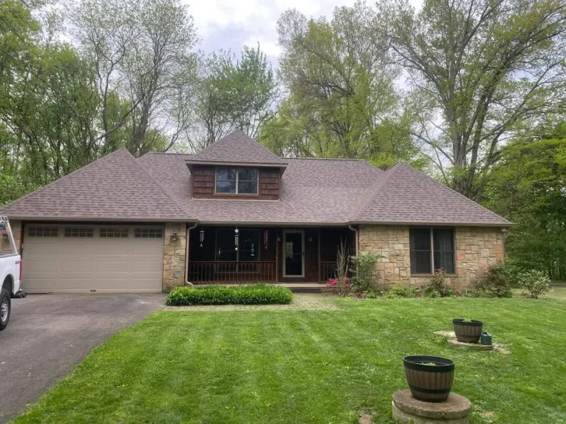 Finished residential roof installation by Ireland Contracting