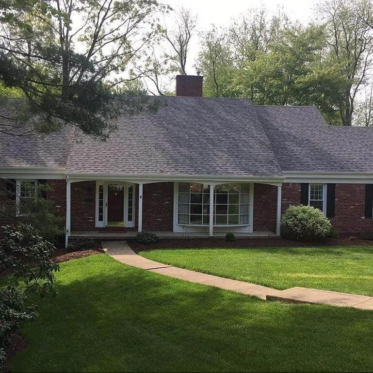 Single-story ranch home with a newly replaced roof