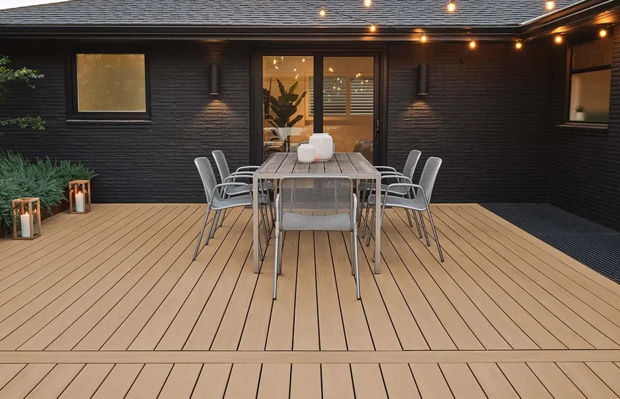 TimberTech composite decking on a backyard deck